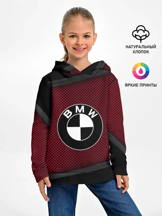 Детское худи с принтом «BMW — BMW SPORT»