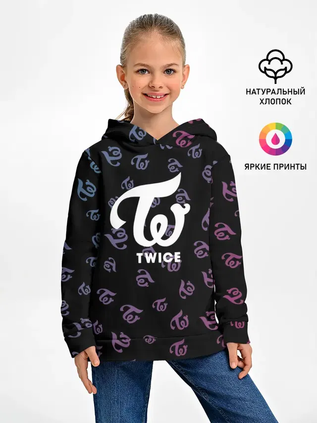 Детское худи с принтом «Twice»