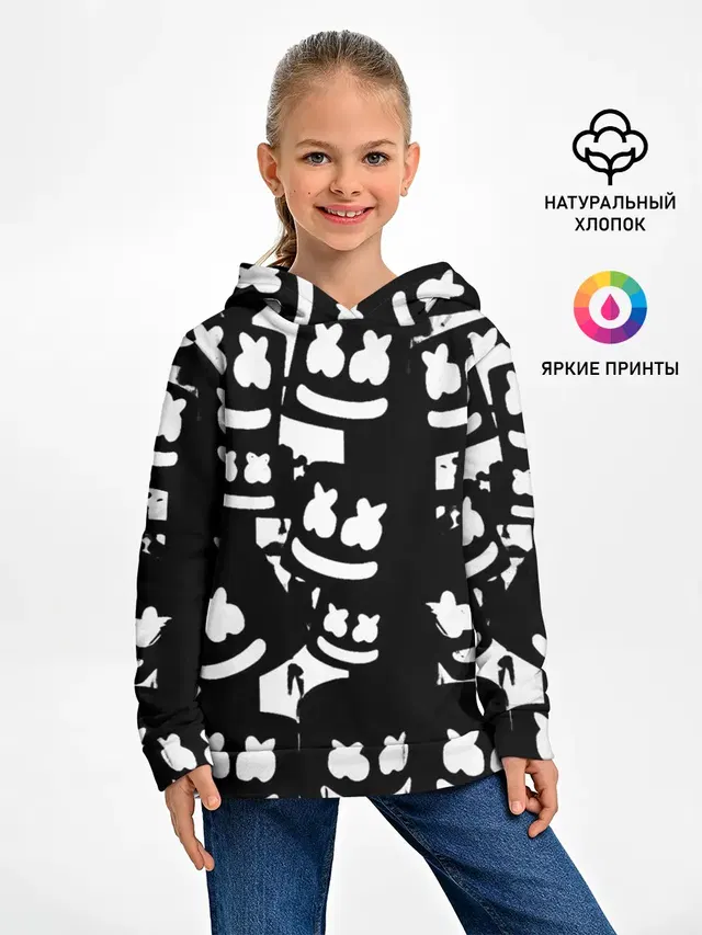 Детское худи с принтом «Marshmello»
