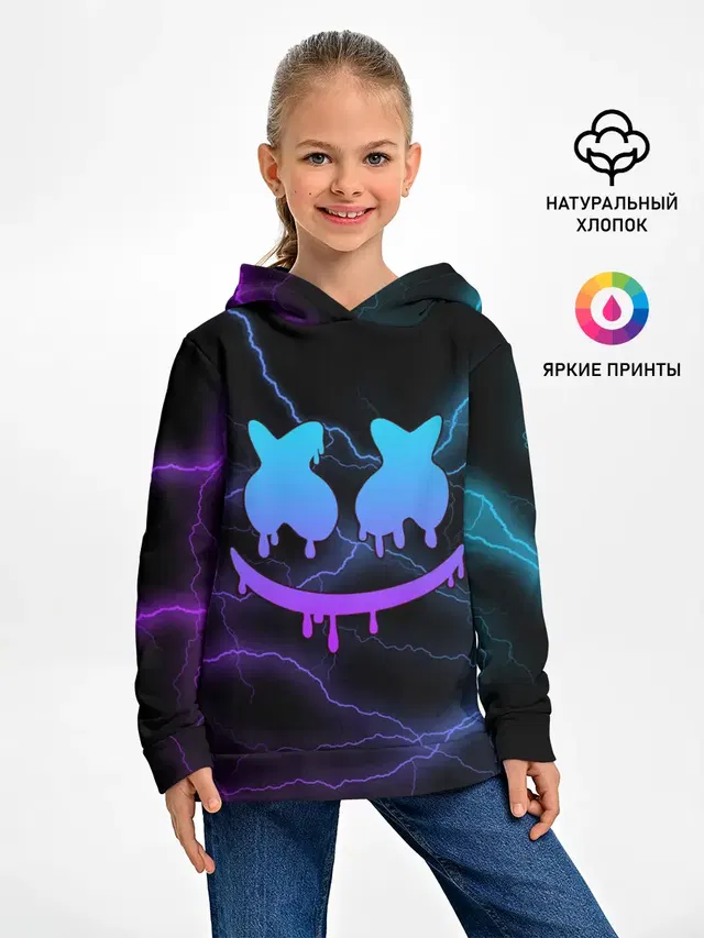 Детское худи с принтом «Marshmello»