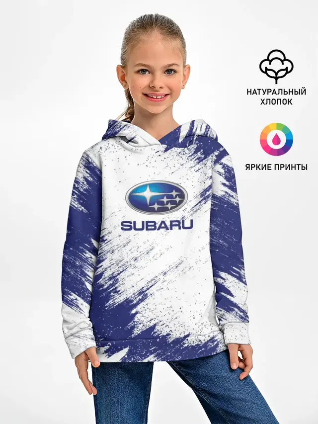 Детское худи с принтом «Subaru»