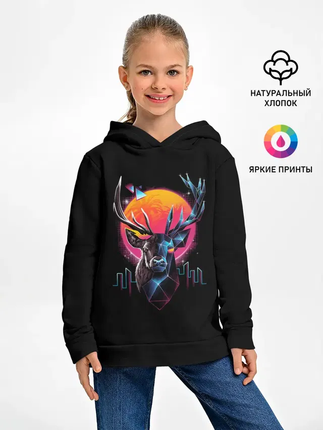 Детское худи с принтом «Популярные — Deer 1»