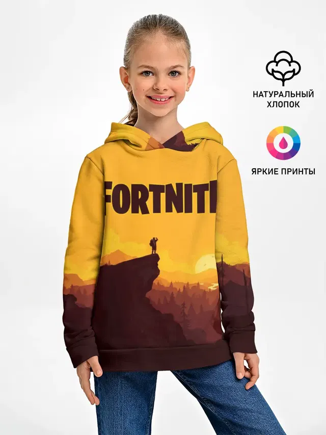 Детское худи с принтом «Фортнайт — Fortnite Save the World»