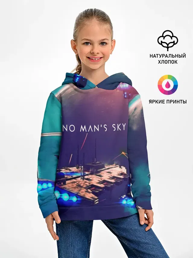 Детское худи с принтом «No Mans Sky»