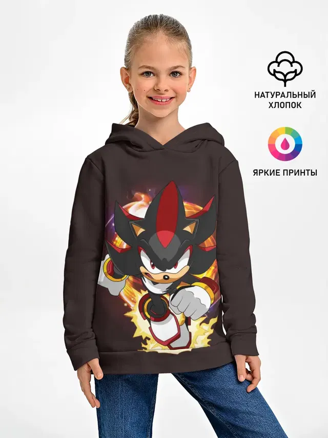 Детское худи с принтом «Соник — Sonic. Шедоу»