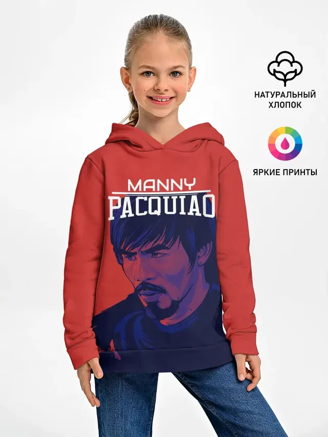 Детское худи с принтом «Бокс — Manny Pacquiao»