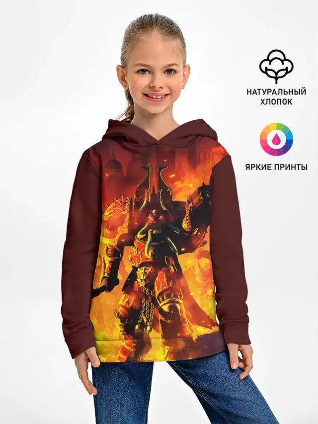 Детское худи с принтом «Игры — WARHAMMER 40K»