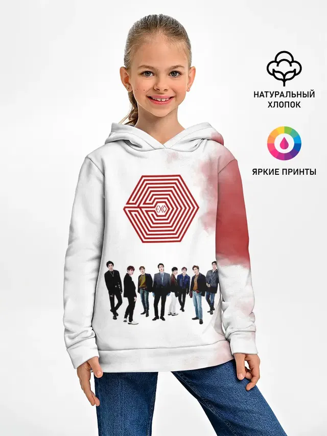 Детское худи с принтом «Exo»