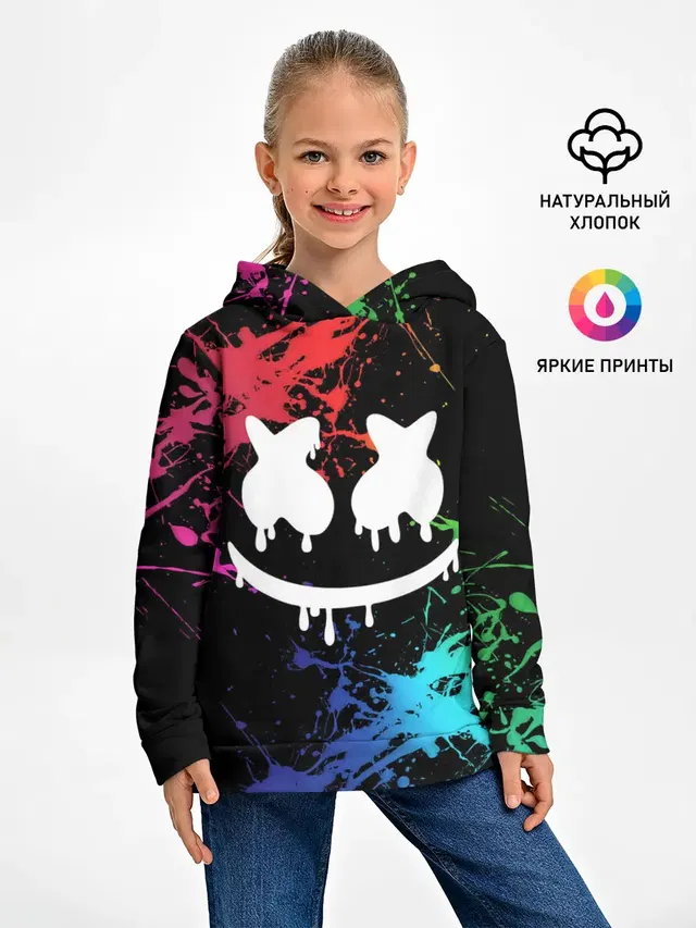 Детское худи с принтом «Marshmello»