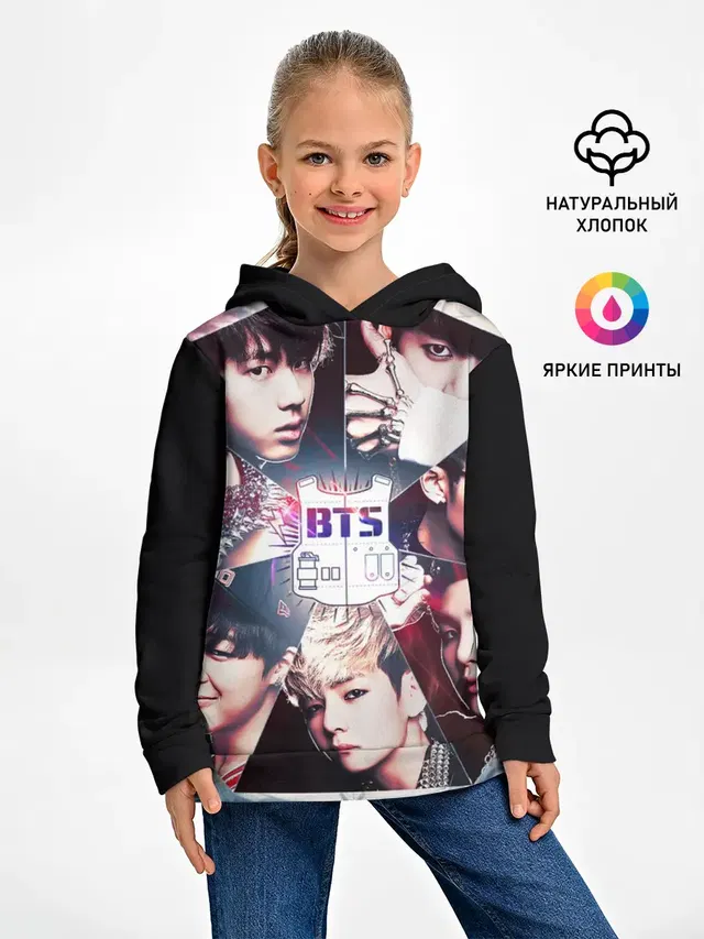 Детское худи с принтом «BTS»