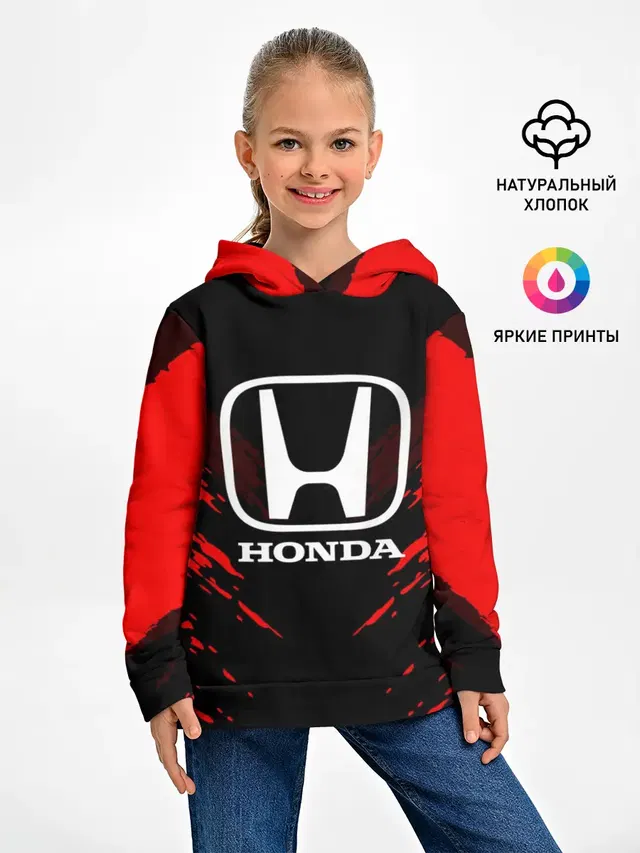 Детское худи с принтом «Honda Sport Collection»