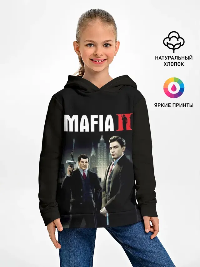 Детское худи с принтом «Разные игры — Mafia II:Definitive Edition»