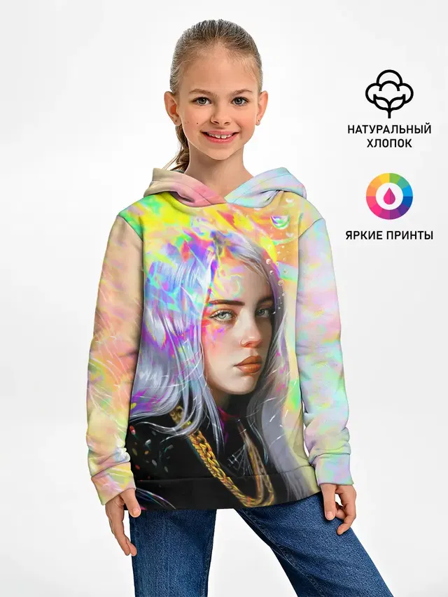 Детское худи с принтом «Billie Eilish»