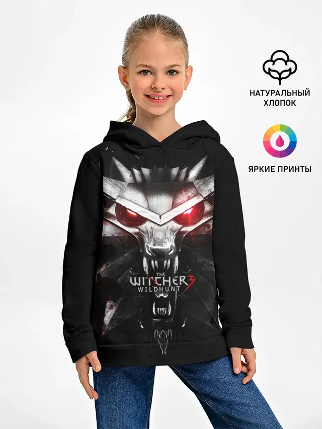 Детское худи с принтом «THE Witcher Logo»