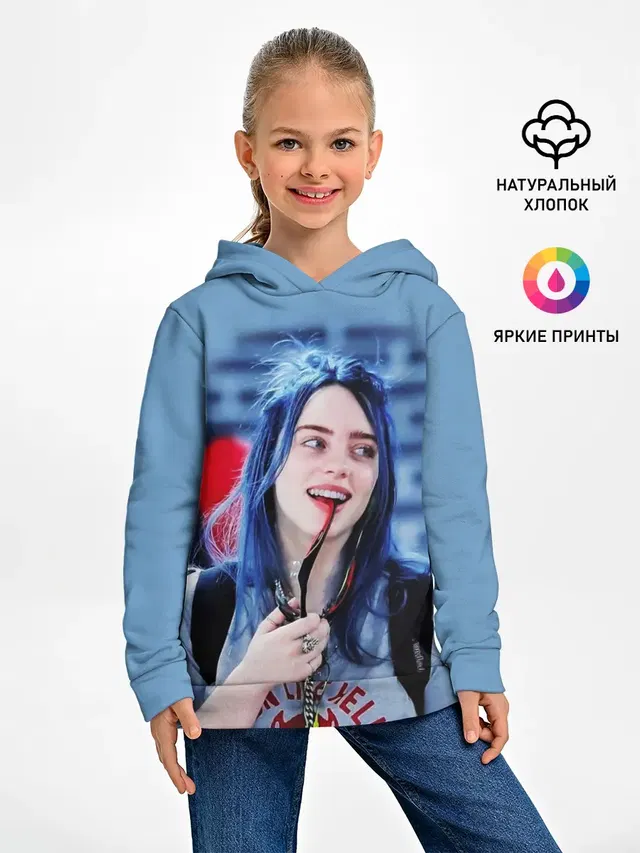 Детское худи с принтом «Billie Eilish»