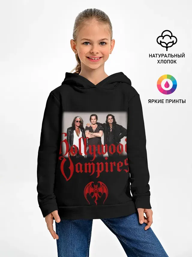 Детское худи с принтом «Hollywood Vampires»