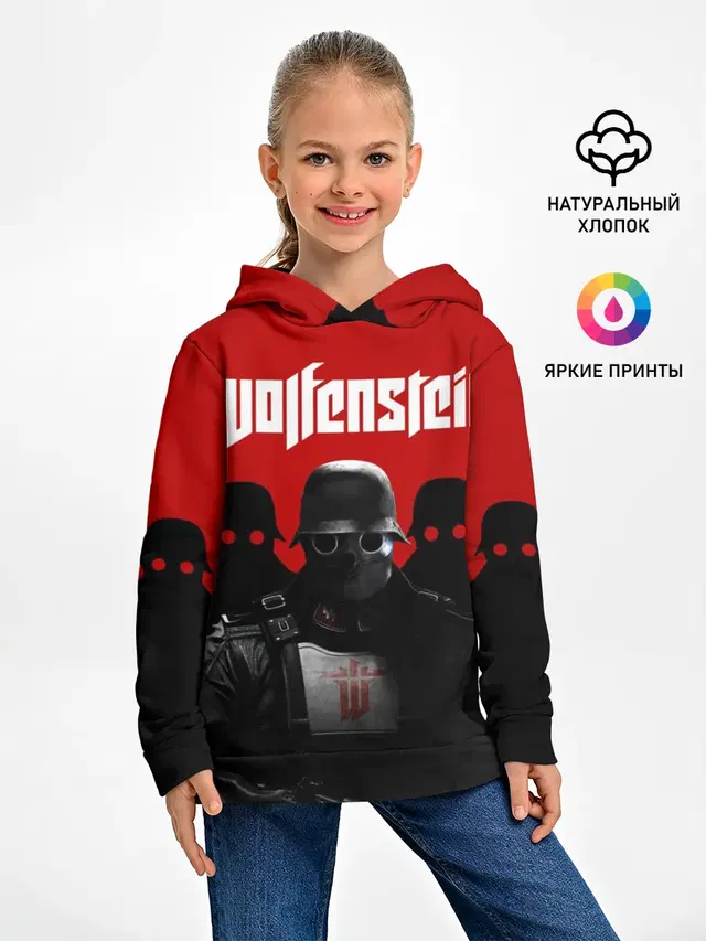 Детское худи с принтом «Wolfenstein»