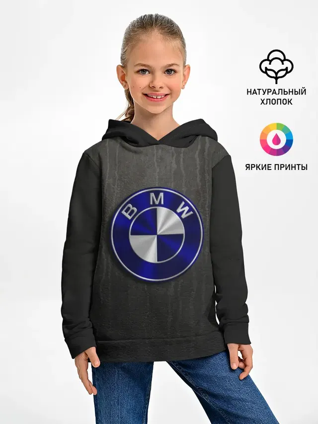Детское худи с принтом «BMW»
