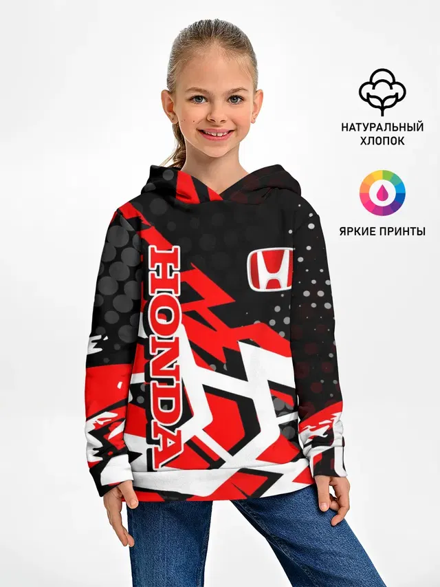 Детское худи с принтом «Honda»