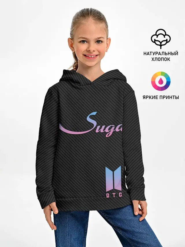Детское худи с принтом «BTS — BTS Suga»