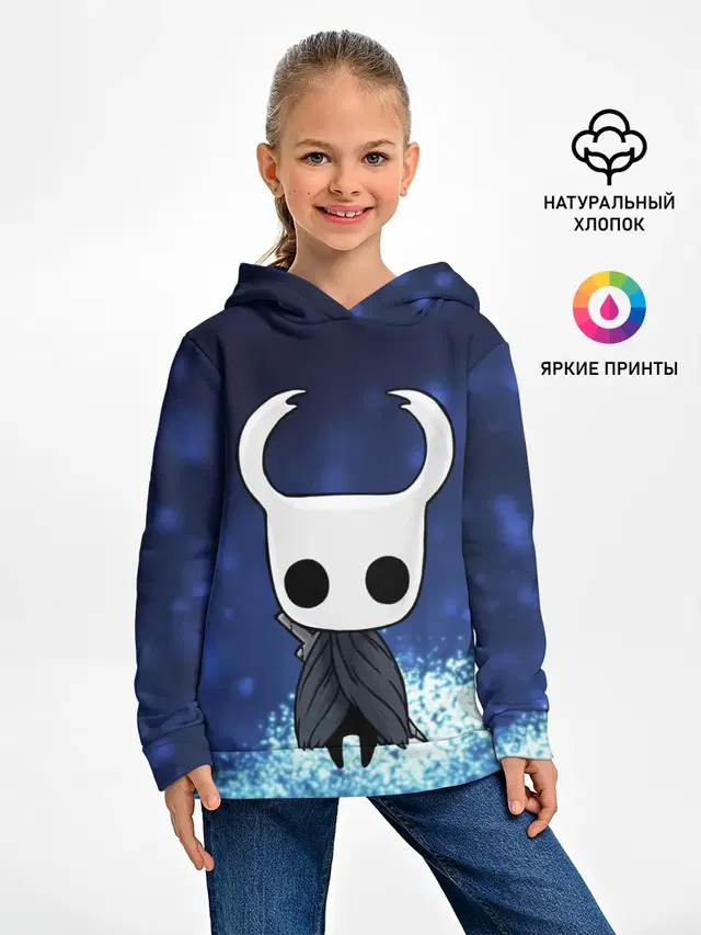 Детское худи с принтом «Рыцарь - HOLLOW KNIGHT»