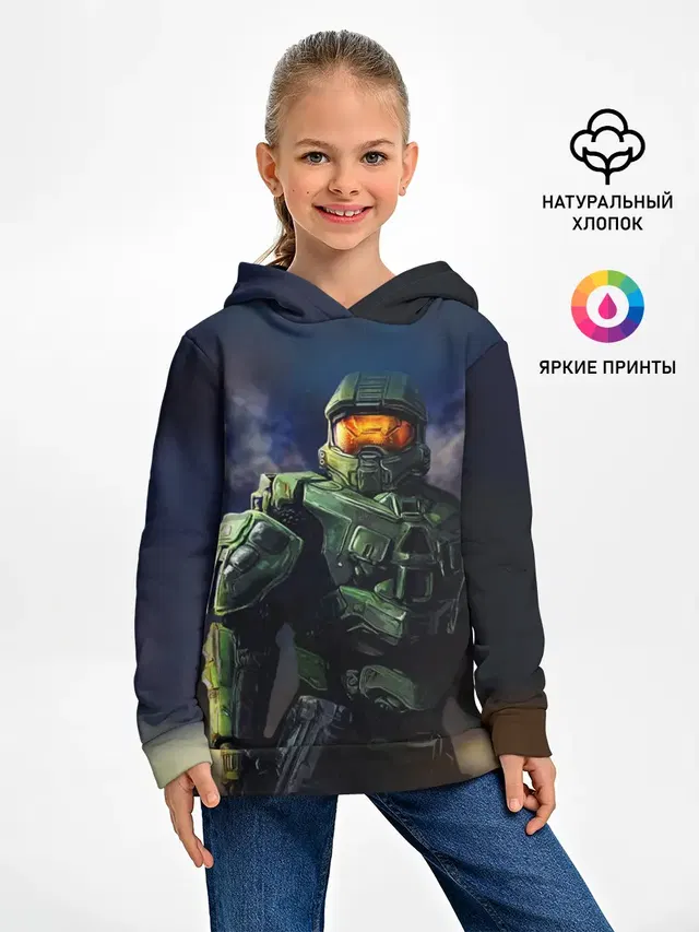 Детское худи с принтом «Halo»