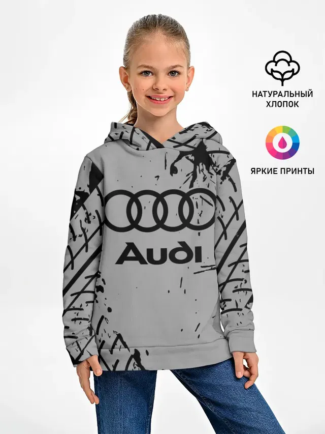 Детское худи с принтом «Audi»