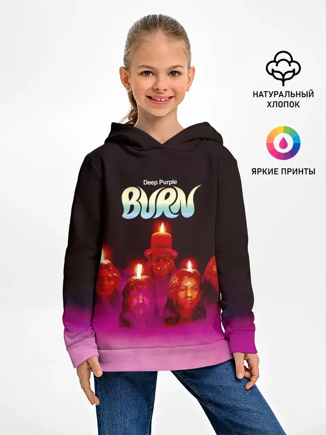 Детское худи с принтом «Deep Purple — Deep Purple - Burn»