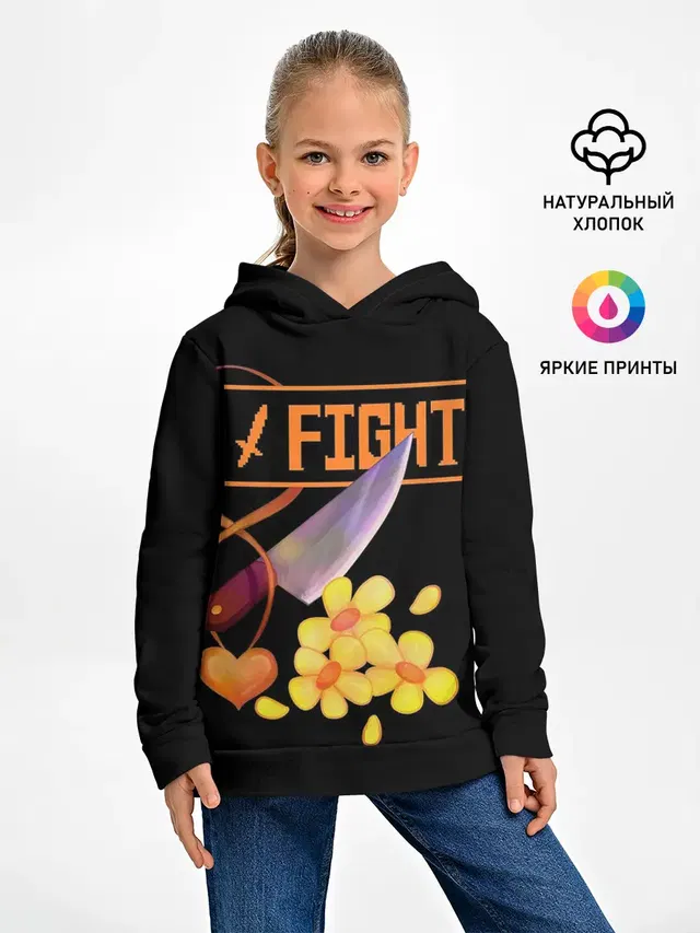 Детское худи с принтом «Fight»
