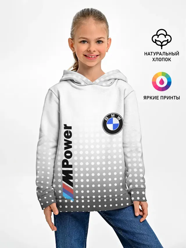 Детское худи с принтом «BMW»