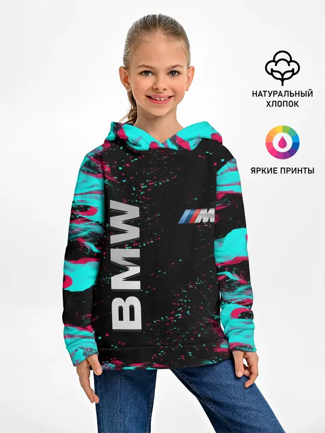 Детское худи с принтом «BMW»