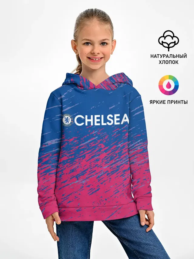 Детское худи с принтом «Челси — Chelsea / Челси.»