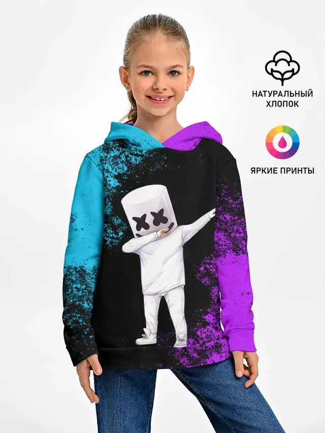 Детское худи с принтом «Marshmello»