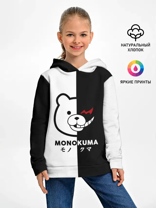 Детское худи с принтом «Monokuma»