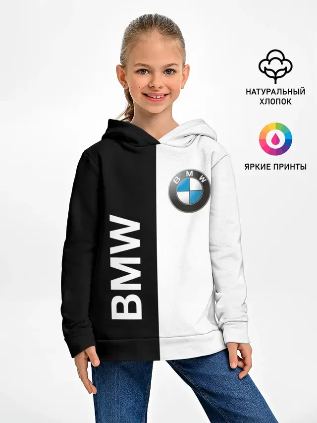 Детское худи с принтом «BMW»