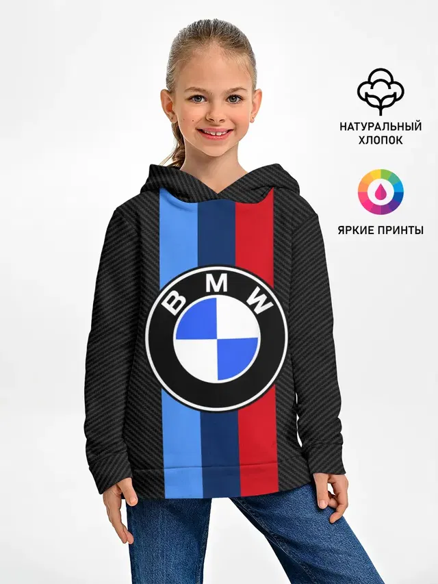 Детское худи с принтом «BMW — BMW SPORT»