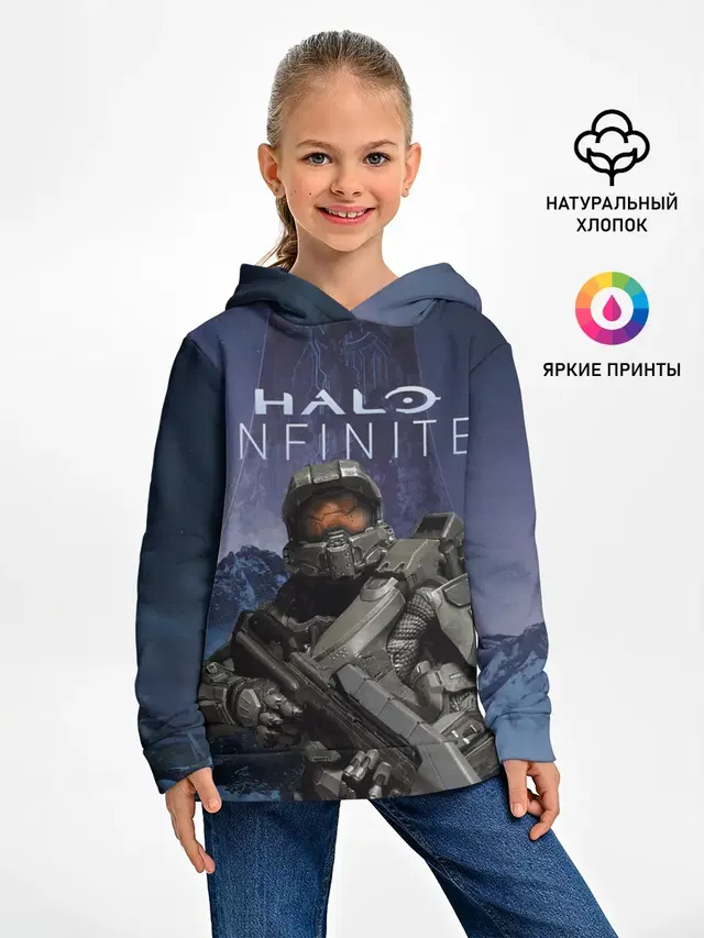 Детское худи с принтом «Halo Infinite»