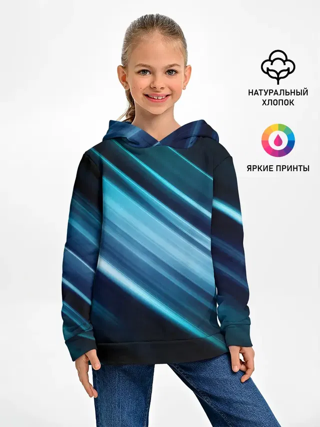 Детское худи с принтом «Abstract diagonal stripes — GEOMETRY STRIPES»