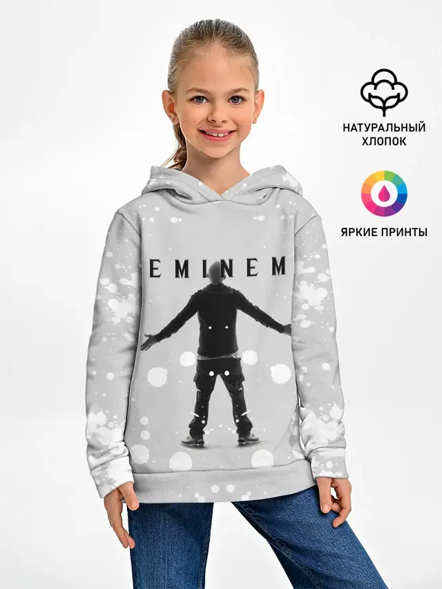 Детское худи с принтом «Eminem — ЭМИНЕМ»