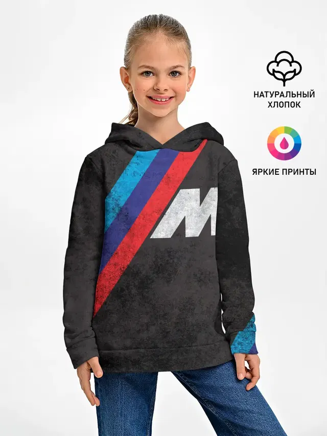 Детское худи с принтом «BMW»