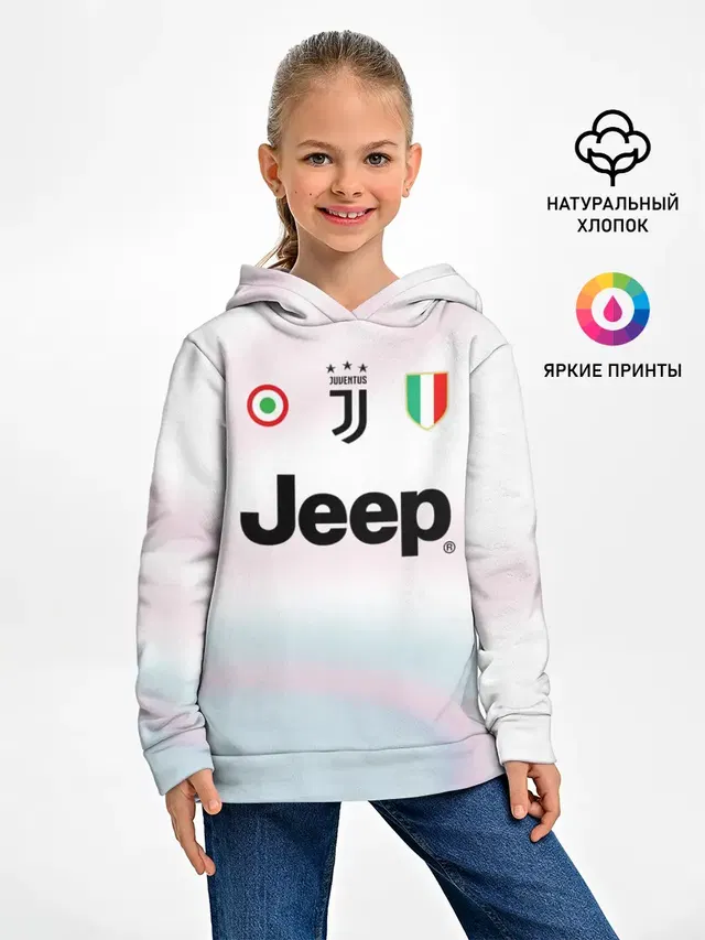Детское худи с принтом «Криштиану Роналду — Ronaldo 18-19 EA Sports»