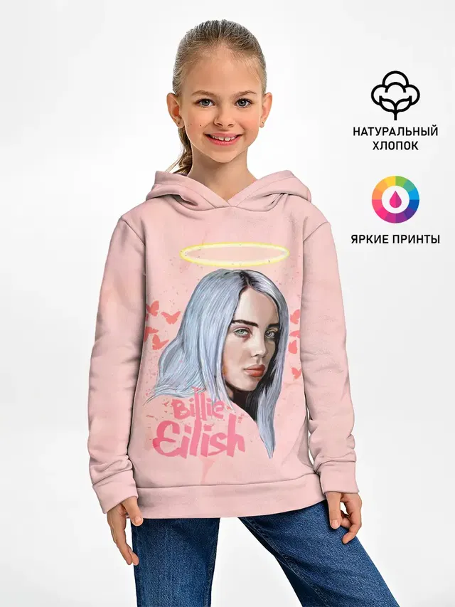 Детское худи с принтом «Billie Eilish»