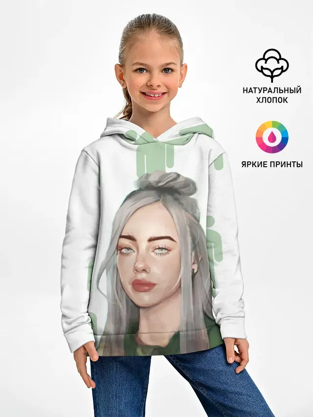 Детское худи с принтом «Billie Eilish»