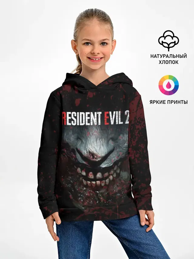 Детское худи с принтом «Resident Evil 2 Remake»