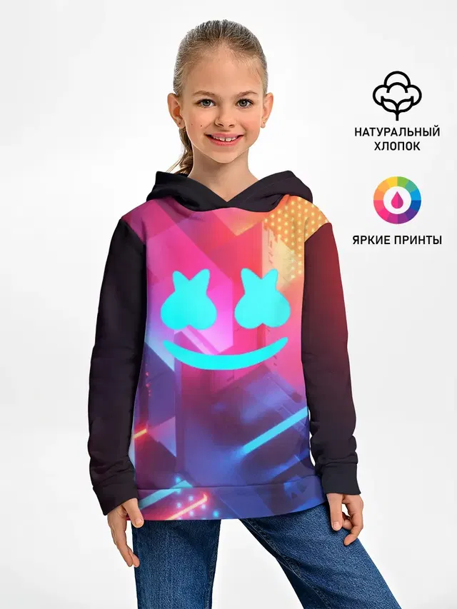 Детское худи с принтом «Marshmello»