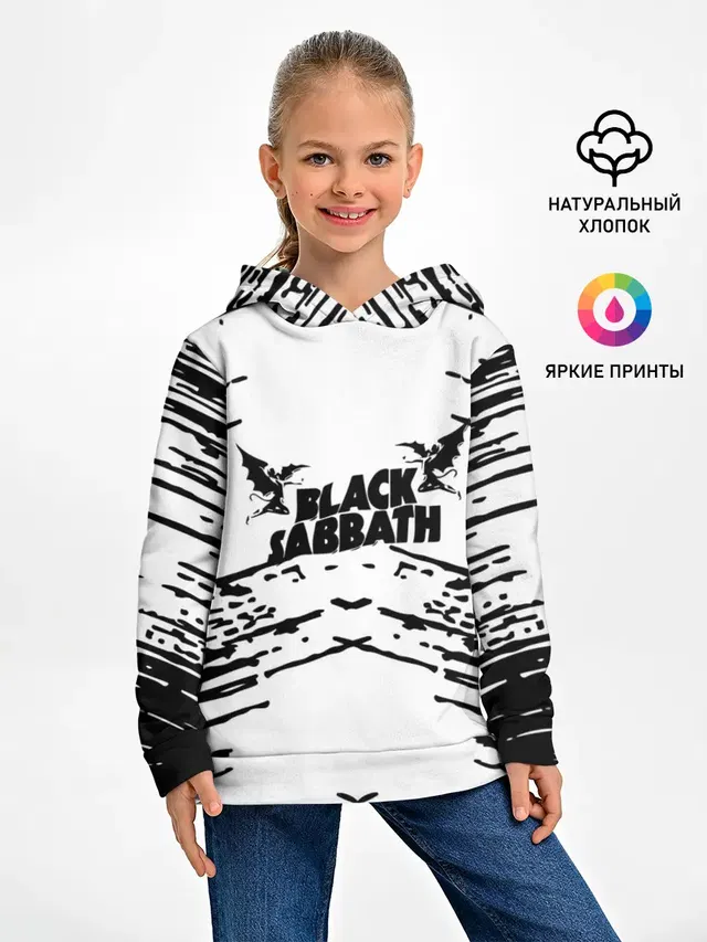 Детское худи с принтом «Black Sabbath»