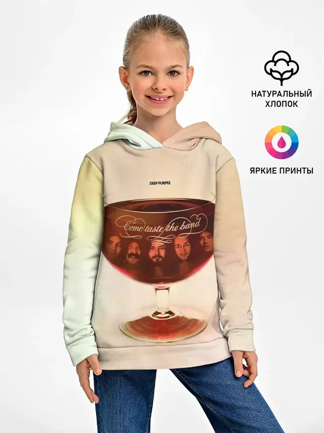 Детское худи с принтом «Come Taste the Band — Come Taste the Band - Deep Purple»