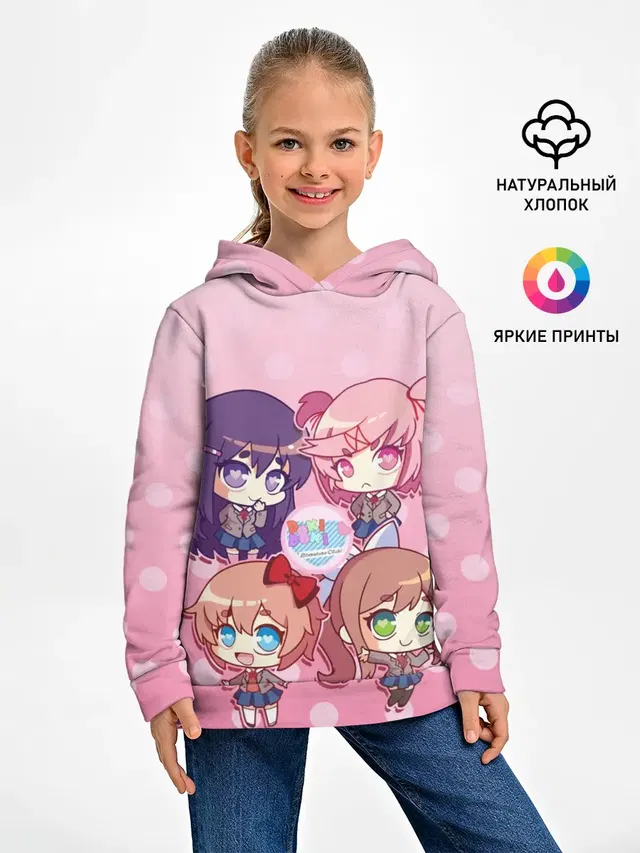 Детское худи с принтом «Doki Doki Literature Club»