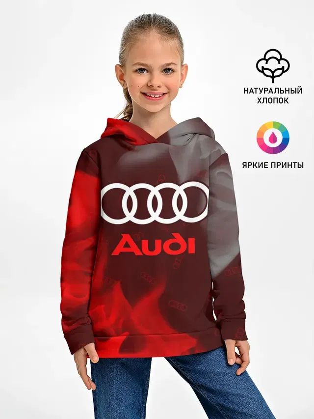 Детское худи с принтом «Audi»