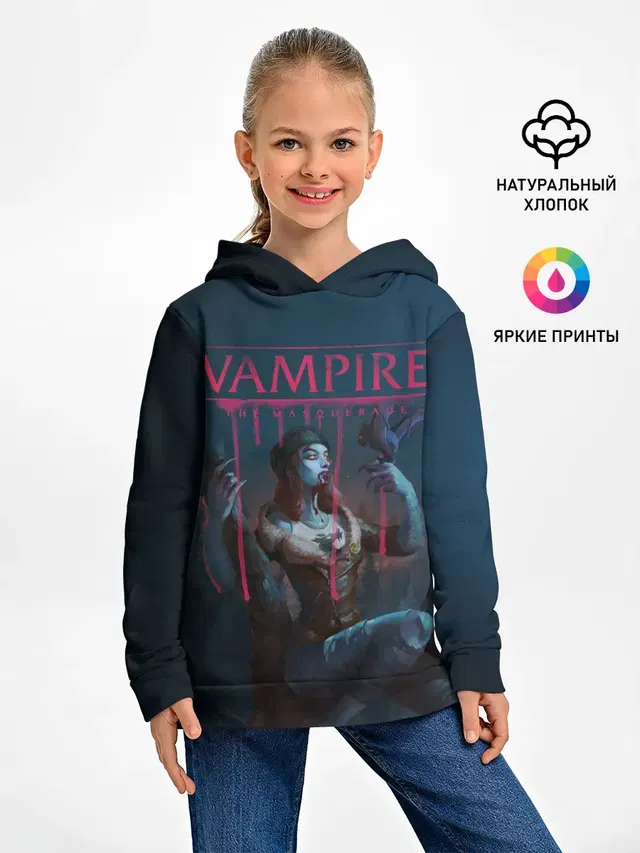 Детское худи с принтом «Vampire: The Masquerade»